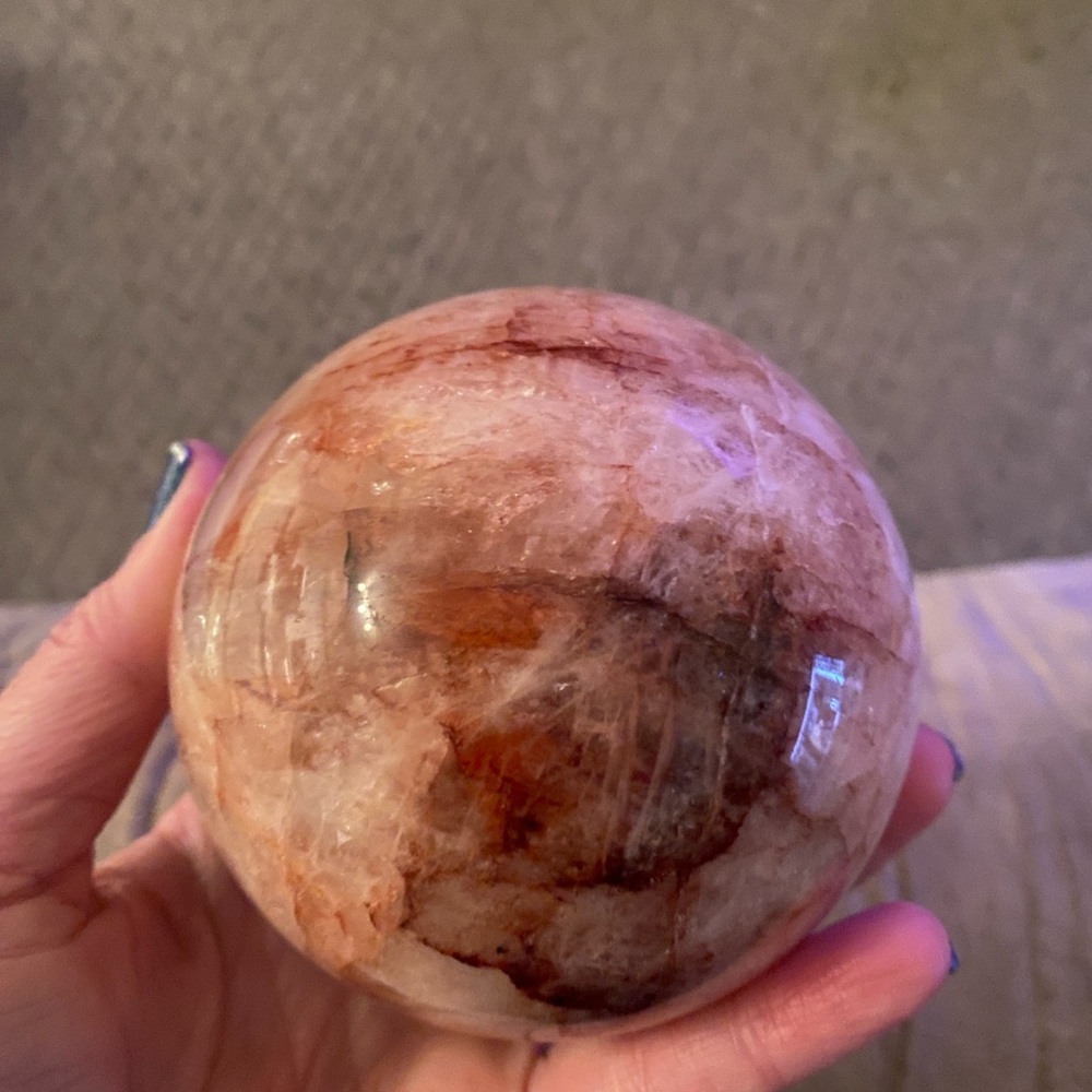 80mm Fire Quartz Sphere